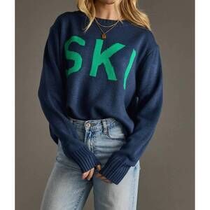 NEW PANACHE APPAREL ski sweater in navy